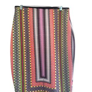 Bisou Bisou Size M Stretch Pencil Skirt Women's Medium Below Knee High Rise